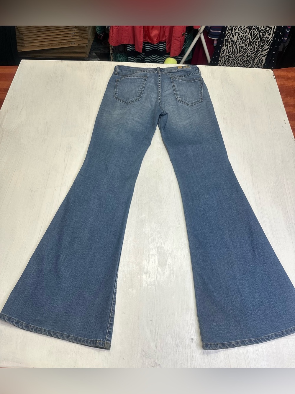 Kut from the Kloth Flare Jeans Womens 8 Y2K Bootcut Stretch 32x33 - Picture 2 of 10